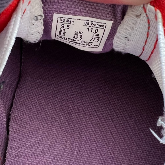 Vans Red and Purple Checkered Slip-On Sneakers - Picture 2 of 3